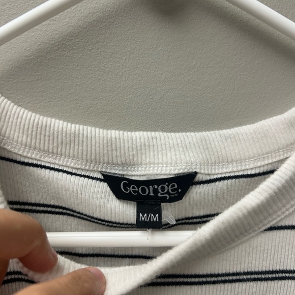 George White & Black Striped Ribbed Tank Top - Picture 3 of 4